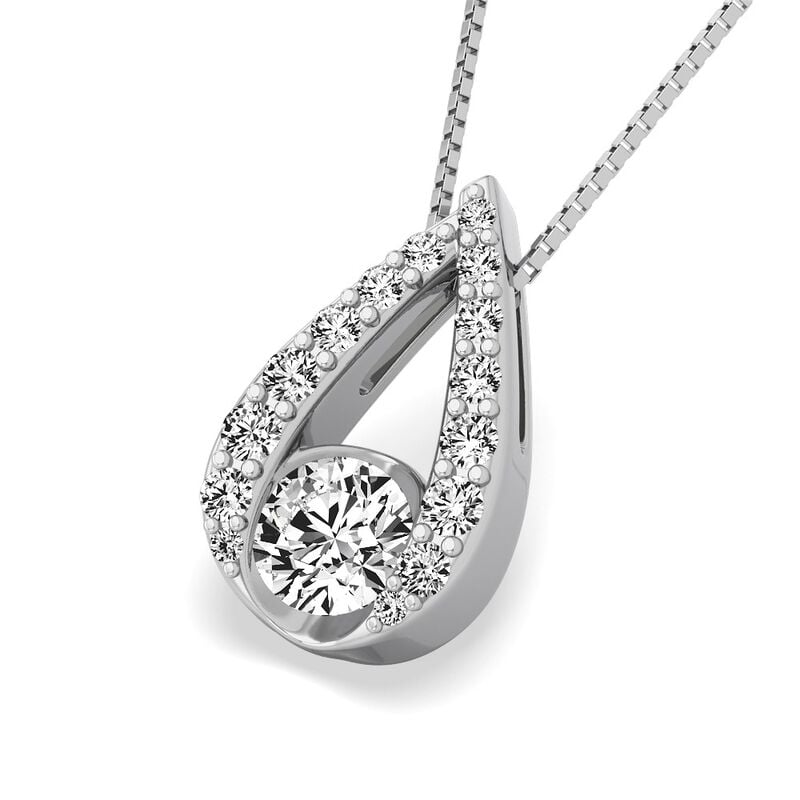 Diamond 3/8ctw. Fashion Pendant in 14k White Gold image number null